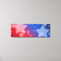 Patriotic Stars Wrapped Canvas Print