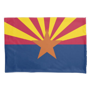 Patriotic State Flag of Arizona Pillowcase