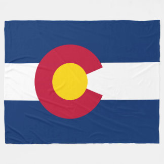 Patriotic State Flag of Colorado Fleece Blanket