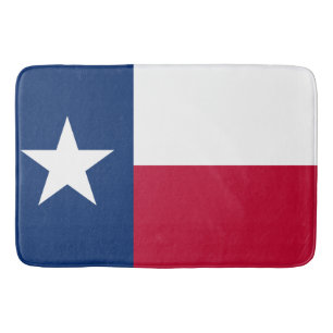 Patriotic State Flag of Texas Bath Mat