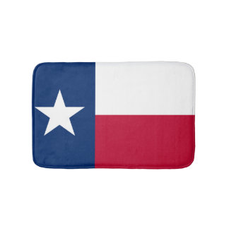 Patriotic State Flag of Texas Bath Mat