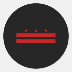 Patriotic State Flag Of Washington Dc Classic Round Sticker