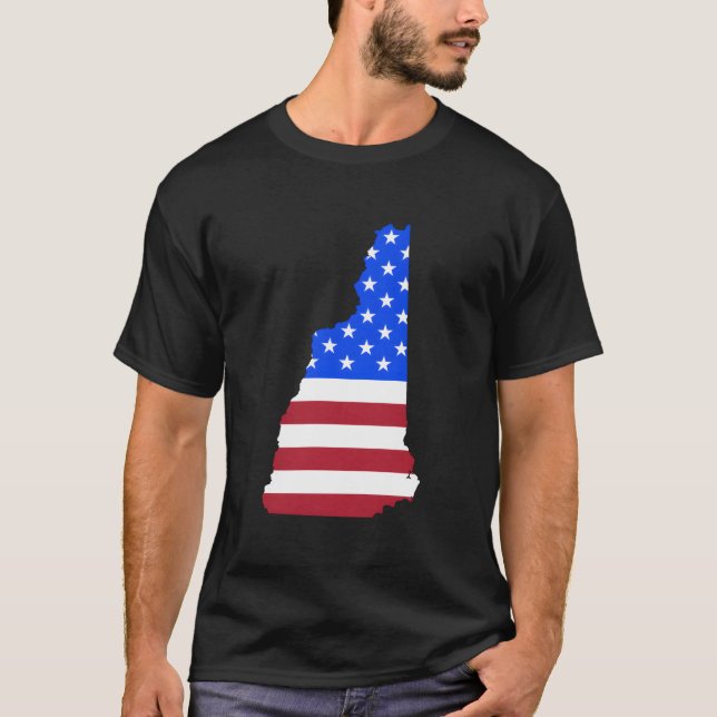 Patriotic State Of New Hampshire Usa Flag For T-Shirt (Front)