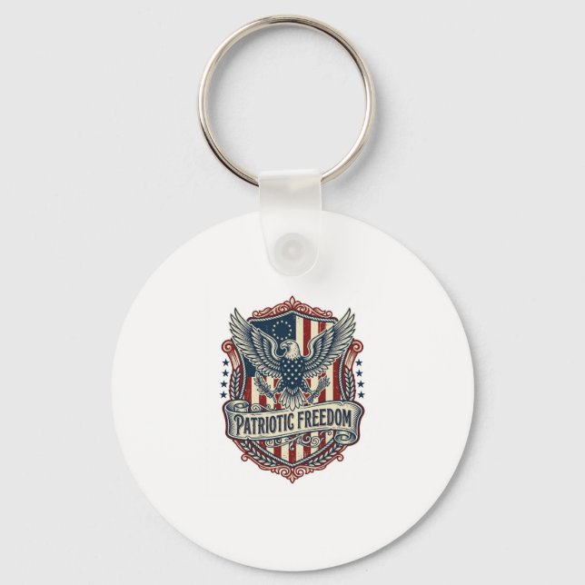 Patriotic State Pride Series Vector Graphic Tee (2 Keychain (Front)
