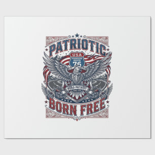 Patriotic Steel Road Guardian Biker Road Freedom P Wrapping Paper