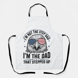 Patriotic Step Dad Eagle Vintage Shirt Design_1 Apron