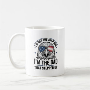 Patriotic Step Dad Eagle Vintage Shirt Design_1 Coffee Mug
