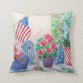 Patriotic Still Life Throw Pillow