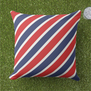 Patriotic Stipes Outdoor Pillow
