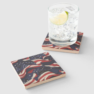 Patriotic Stone Coaster