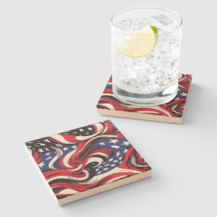 Patriotic Stone Coaster