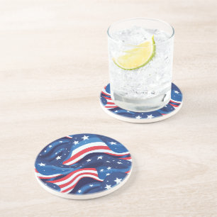 Patriotic Stone Coaster