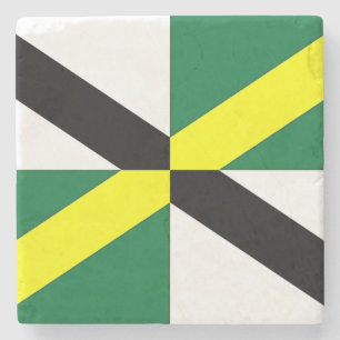 Patriotic stone coaster with Flag of Monterey