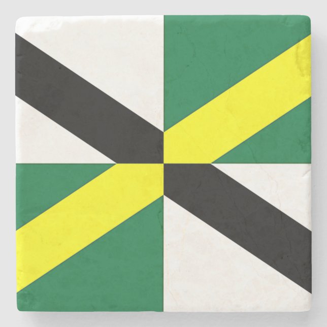 Patriotic stone coaster with Flag of Monterey (Front)