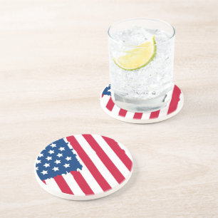 Patriotic Stone Drink Coaster