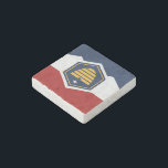 Patriotic stone magnet with Flag of Utah, USA<br><div class="desc">Add a charming and patriotic accent to your space with our exclusive stone magnet featuring the new flag of Utah, USA! Crafted with meticulous attention to detail, this stone magnet is more than just a decorative item—it’s a celebration of Utah’s renewed identity and cultural pride. The vibrant design prominently displays...</div>