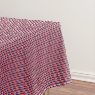Patriotic Stripes Cotton Tablecloth