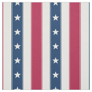 Patriotic Stripes & Stars (medium scale vertical) Fabric