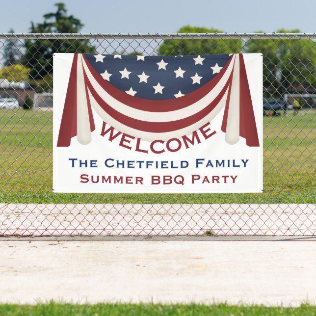 Patriotic Summer BBQ Welcome Banner (Insitu)