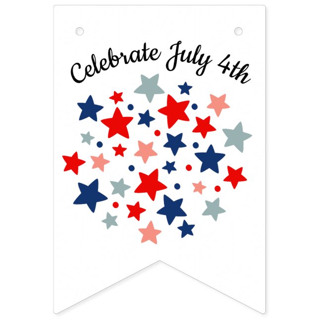 Patriotic Summer July 4th bunting Flags (Fifth Flag)