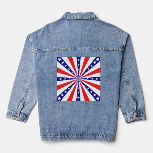Patriotic Sun Burst Denim Jacket