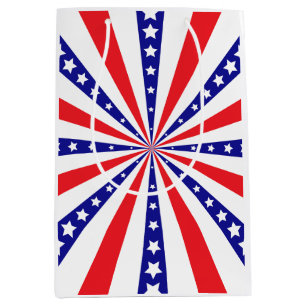 Patriotic Sun Burst Medium Gift Bag