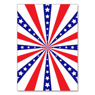 Patriotic Sun Burst Table Number