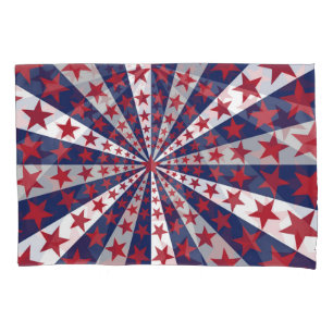 Patriotic Sunburst: American Flag Artwork Pillowcase