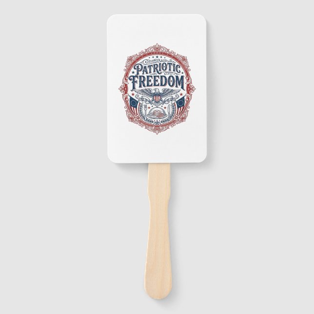 Patriotic Sunday Brunch Vector Graphic Tee_1 Hand Fan (Front)