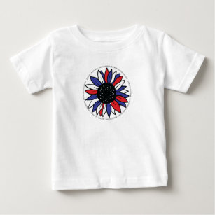 Patriotic Sunflower Liberty Freedom Fairness Baby T-Shirt
