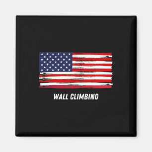 Patriotic Support Wall Climbing Usa Team Sport Ame Magnet