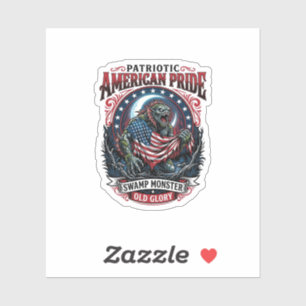 Patriotic Swamp Monster Old Glory Horror Monster P