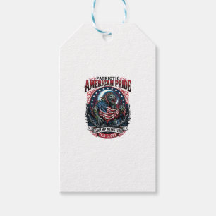 Patriotic Swamp Monster Old Glory Horror Monster P Gift Tags