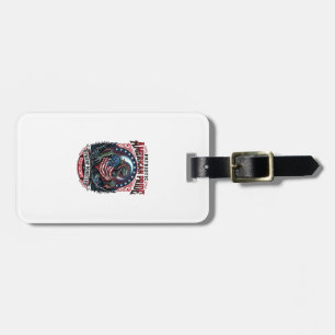 Patriotic Swamp Monster Old Glory Horror Monster P Luggage Tag