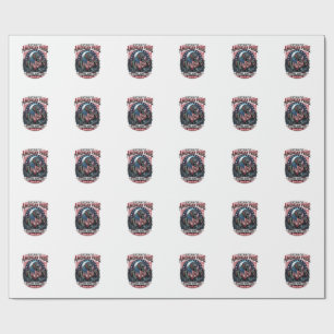 Patriotic Swamp Monster Old Glory Horror Monster P Wrapping Paper