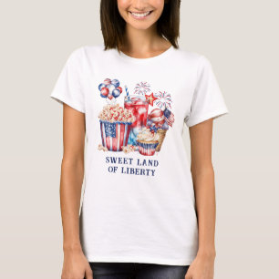 Patriotic Sweets & Fireworks 4th of July T-Shirt
