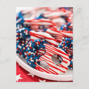 Patriotic sweets holiday postcard