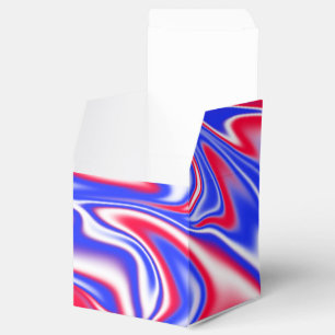 Patriotic Swirl:  Red White and Blue Marble, Favor Box