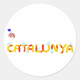 Patriotic Symbol, Catalonia freedom , Catalunya Classic Round Sticker