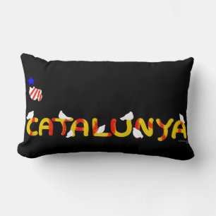 Patriotic Symbol, Catalonia freedom , Catalunya Lumbar Pillow