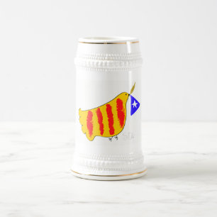 Patriotic Symbol, Catalonia freedom dove Catalunya Beer Stein