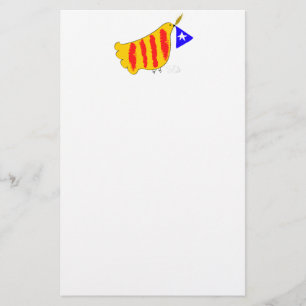 patriotic Symbol, Catalonia freedom dove.Catalunya Stationery