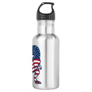 Patriotic T-Rex American Flag Dinosaur Design_1 532 Ml Water Bottle