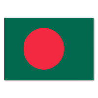 Patriotic table card with Flag of Bangladesh