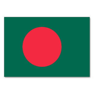 Patriotic table card with Flag of Bangladesh