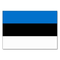Patriotic table card with Flag of Estonia