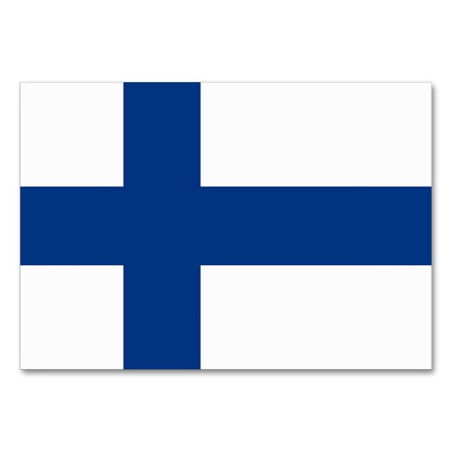Patriotic table card with Flag of Finland (Back)