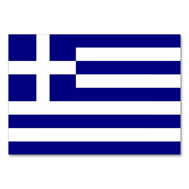 Patriotic table card with Flag of Greece (Back)