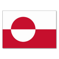 Patriotic table card with Flag of Greenland