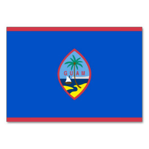 Patriotic table card with Flag of Guam